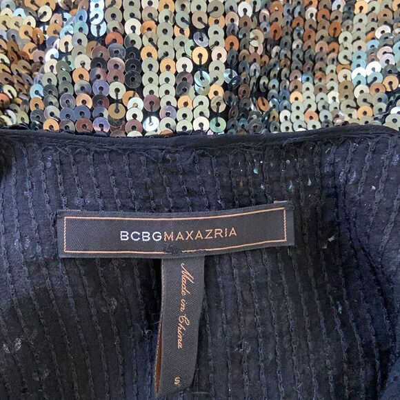 BCBG MAXAZRIA Dress Sequins Overlay Excellent Vintage. Very Gatsby Sz Sm - Picture 8 of 8